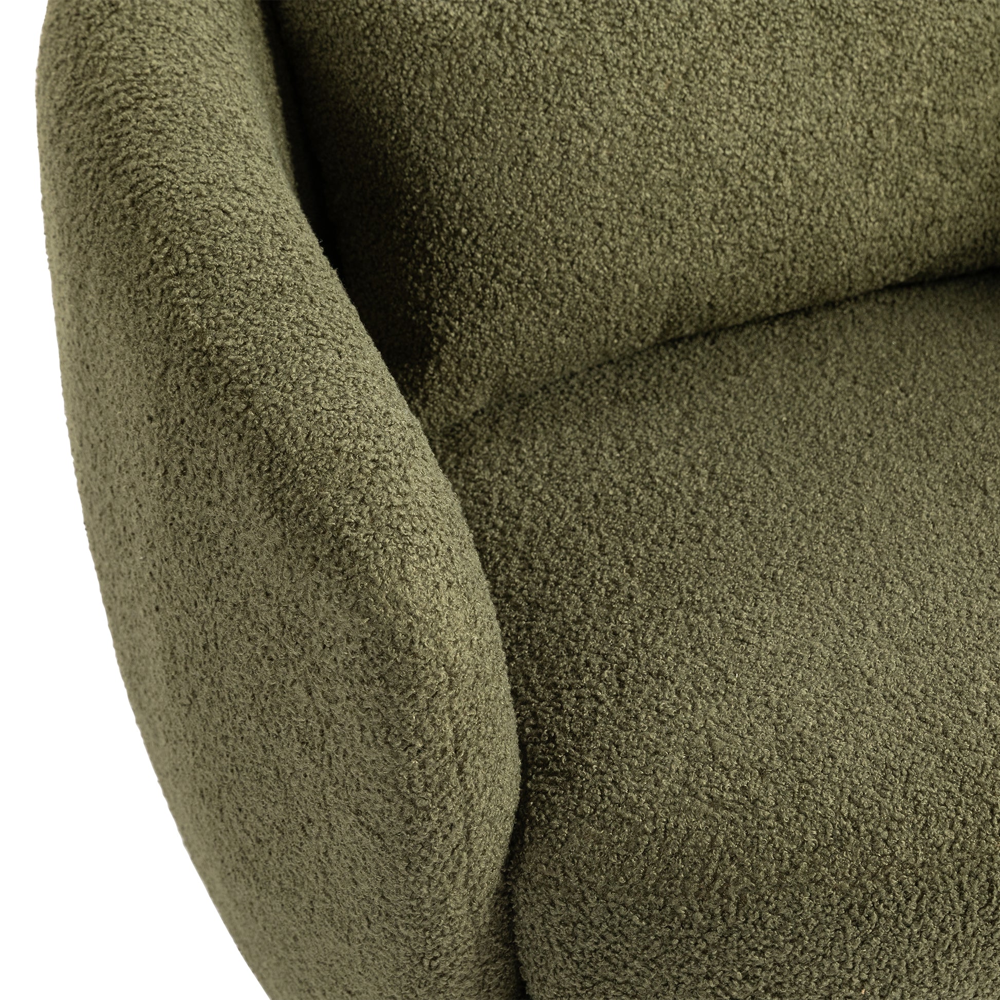 Upholstered Swivel Barrel Armchair With Storage Modern Living Room Side Chair For Bedroom Office Reading Spaces Teddy Fabric Dark Green Dark Green Foam Upholstered
