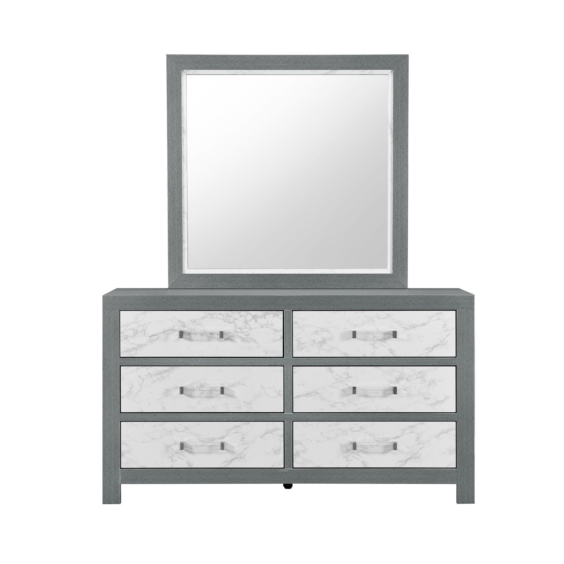 Rush Grey Dresser Grey Solid Wood Mdf