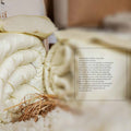 Wooly Pillow For Bedrooms, Wool Fill Comfortable Pillow White Contemporary Wool Wool