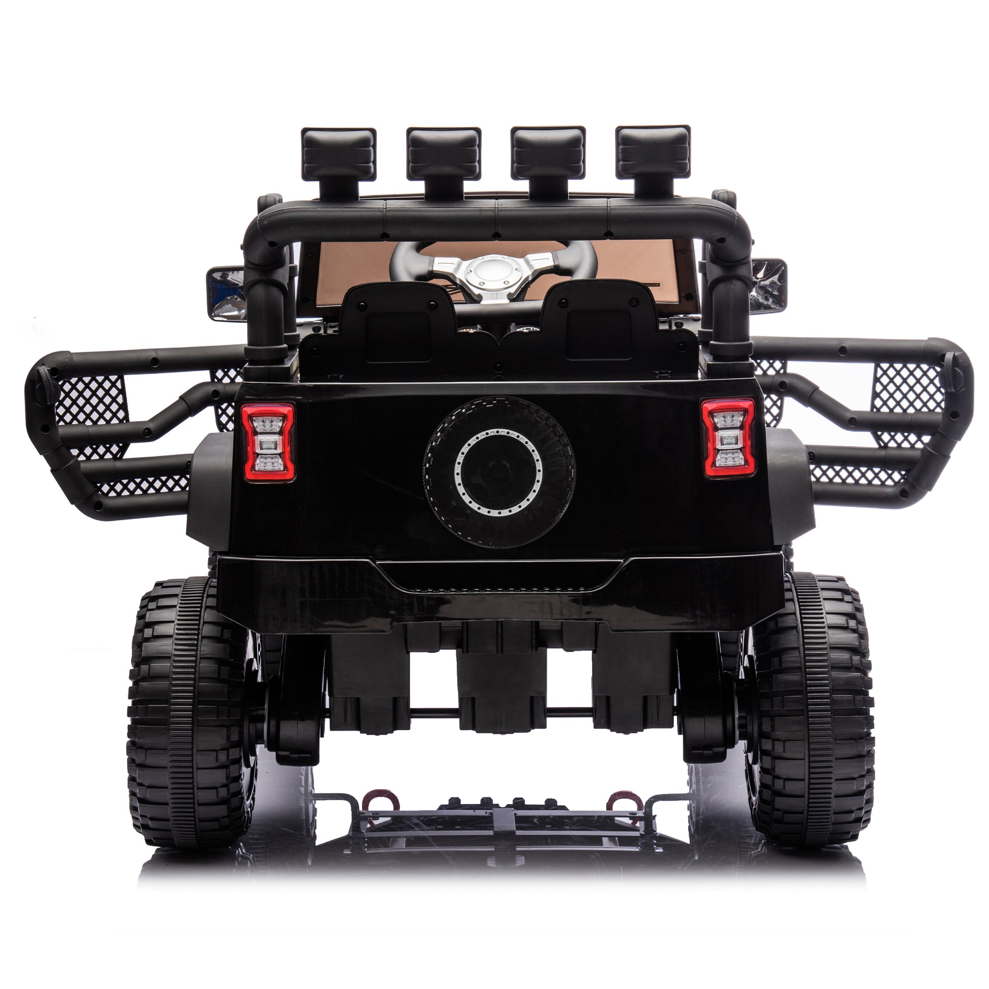 24V Kids Ride On Car W Parents Remote Control,400W Motor,Four Wheel Suspension,Adjustable Speed,Usb,Mp3,Music,Bluetooth,Large Display Screen,Power Display,Portable Handle,Safety Belt For Kids Aged 3 . Black 50 99 Lbs Polypropylene