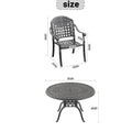 Cushions In Random Colors 7 Piece Set Of Cast Aluminum Patio Furniture With Cushions Yes Complete Patio Set Black Seats 6 Rust Resistant Frame Water Resistant Cushion Garden & Outdoor Complete Patio Sets Aluminium