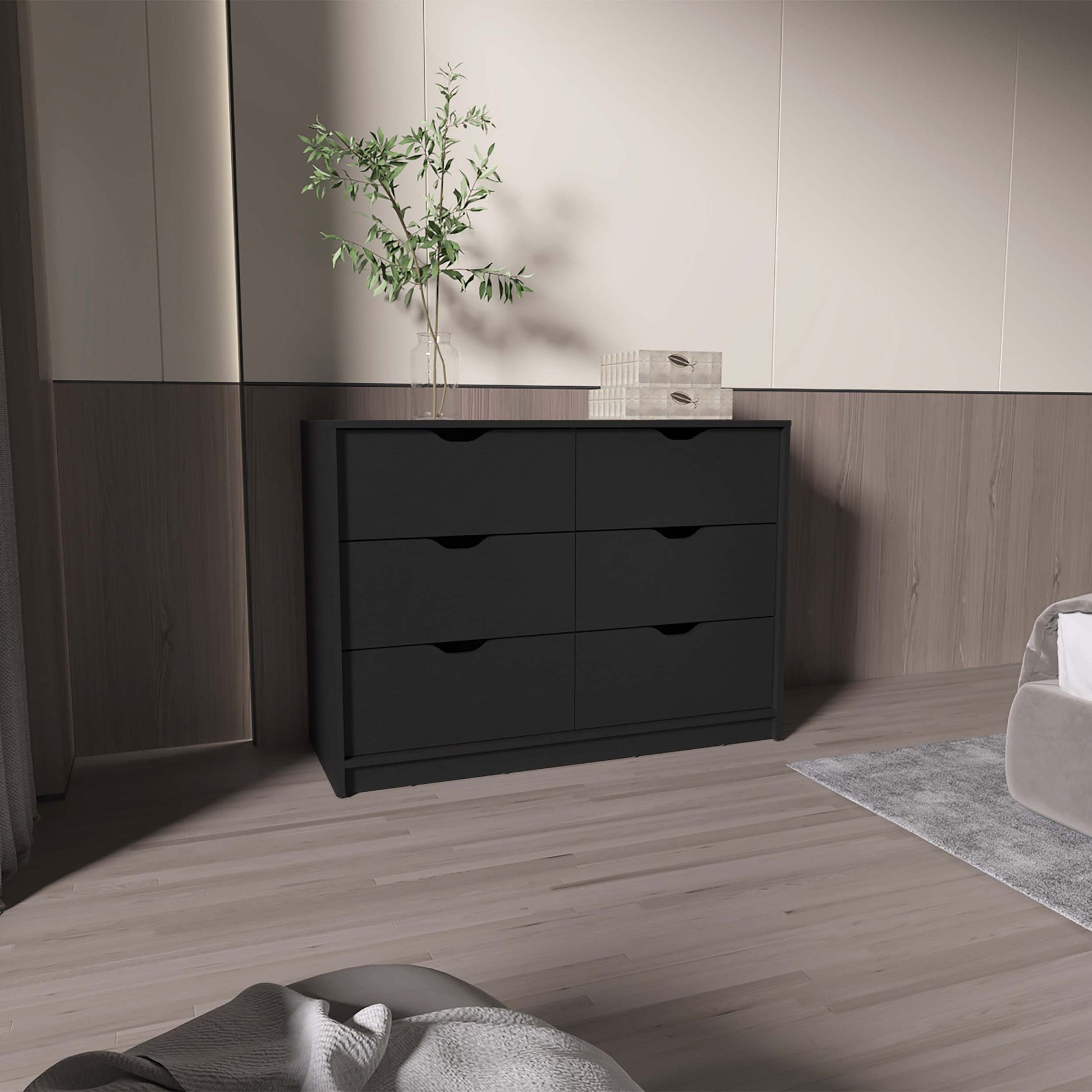 Black 4 Drawer Dresser Black Bedroom Wood