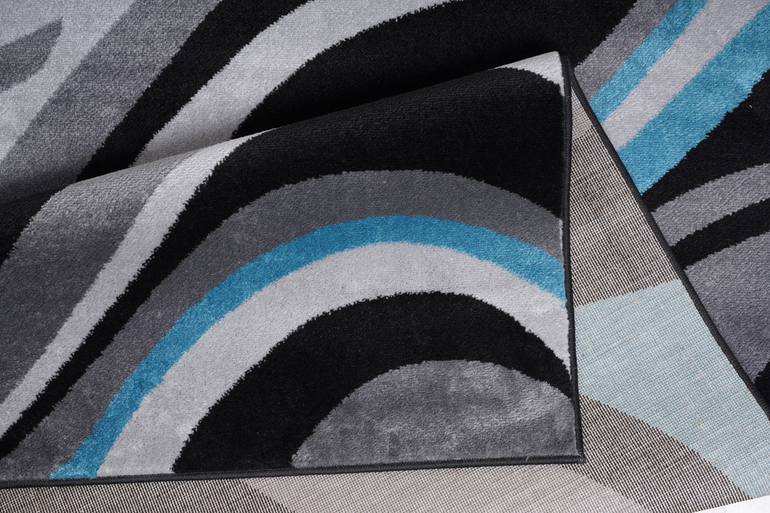 Jersey Area Rugs, Carpets For Livingroom, 7X10 Area Rugs ,1125 Blue Grey Rectangle 8&10 Blue Grey Contemporary Abstract Polypropylene