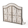 Fire Screen Black Gold Iron