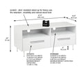 Tv Stand Modern White Media Console Entertainment Center With Storage Fits 75