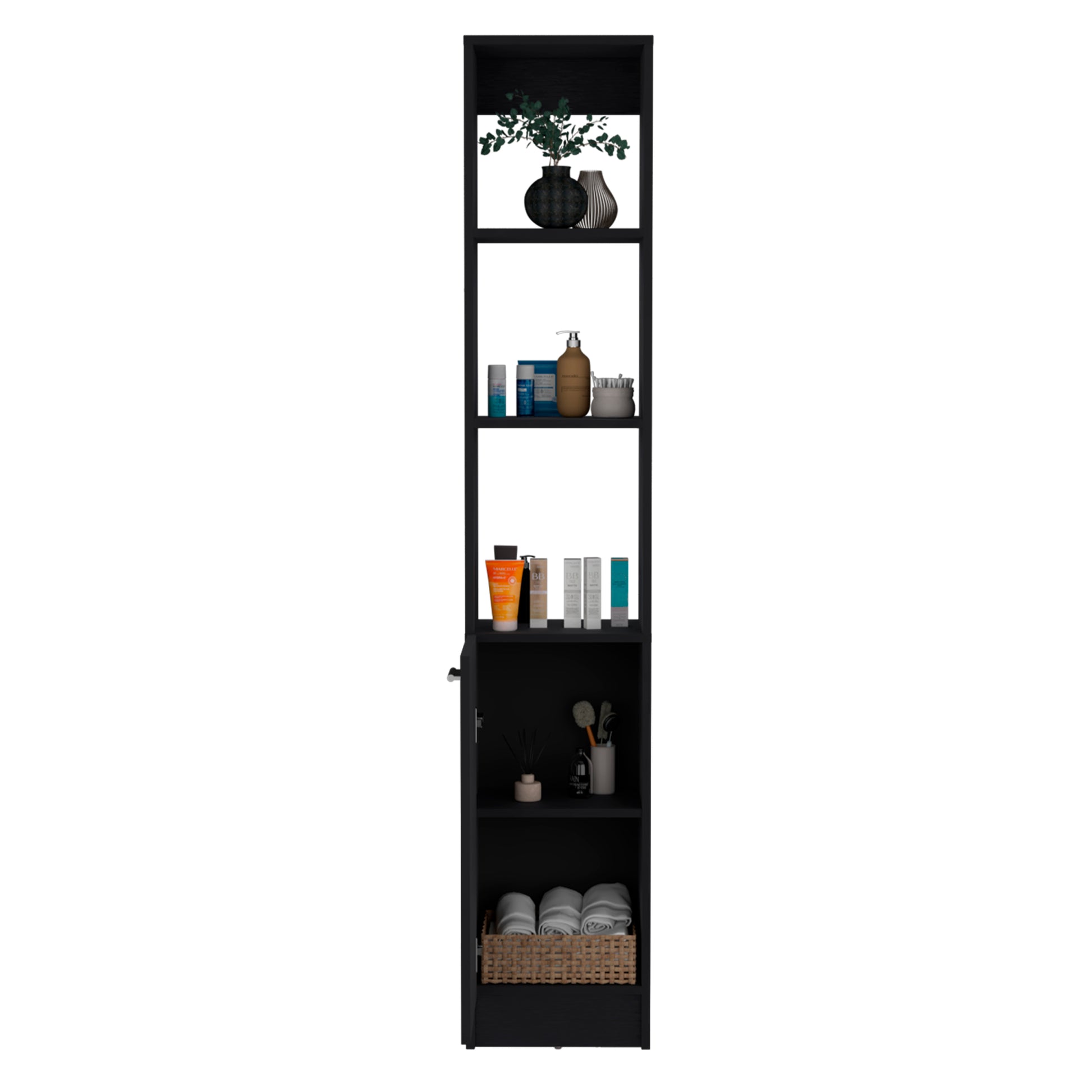 Parks Linen Bathroom Storage Cabinet With One