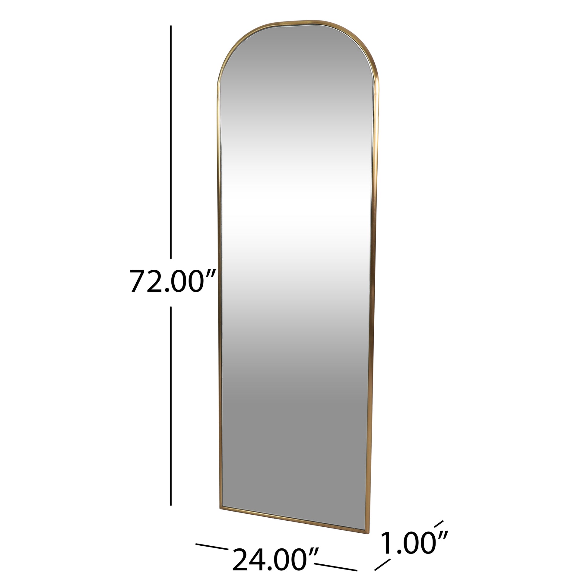 Length Mirror Antique Brass Mdf