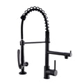 Commercial Kitchen Faucet Pull Down Sprayer Black And Nickel,Single Handle Kitchen Sink Faucet Black Kitchen Contemporary Ceramic Brass