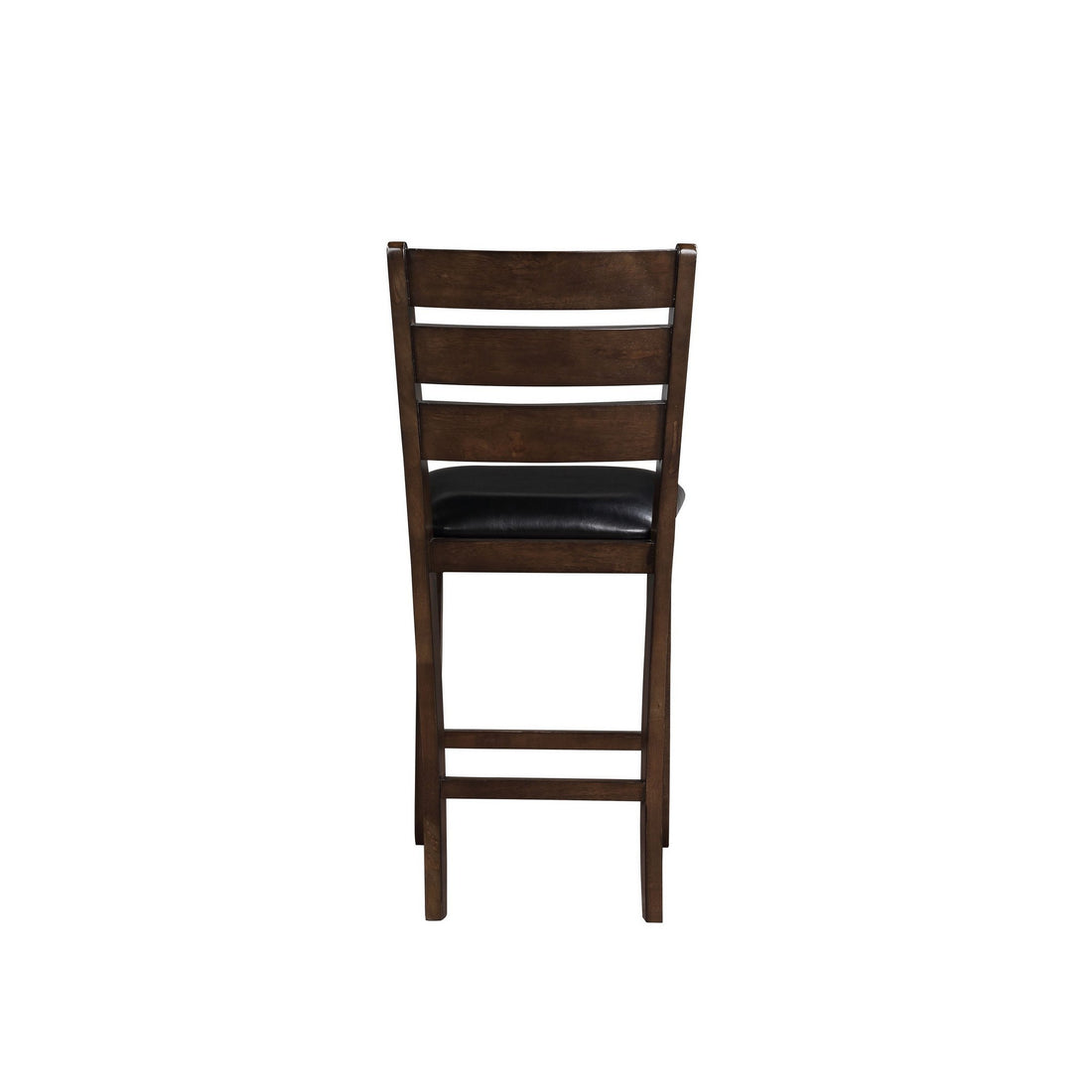 Wooden Counter Height Chair Withseat, Set Of 2, Black And Brown Black Brown Wood