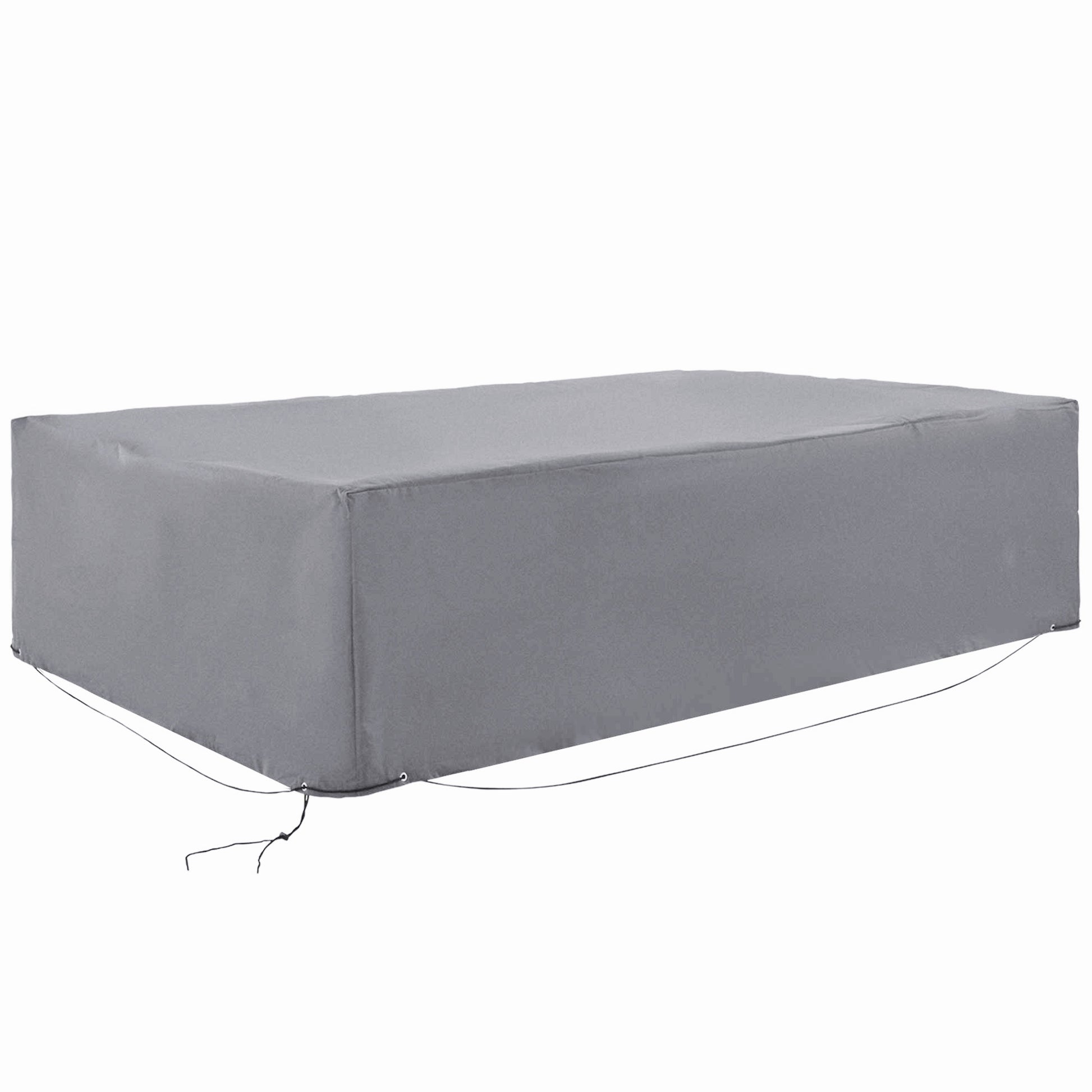 Outsunny 97" X 65" X 26" Heavy Duty Outdoor Sectional Sofa Cover, Waterproof Patio Furniture Cover For Weather Protection, Gray Gray Oxford Fabric