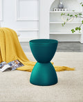 Dark Green Prince Stool Side Table Contemporary Modern Accent Stool In Whit Green Plastic