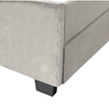 Gray Queen Size Trundle Pull Out Drawers Storage Upholstered Bed Modern Design No Box Spring Required Box Spring Not Required Queen Gray Wood Espresso Bedroom American Design,Casual,Contemporary,Modern Rubberwood Trundle Bed Included Fiber Foam And
