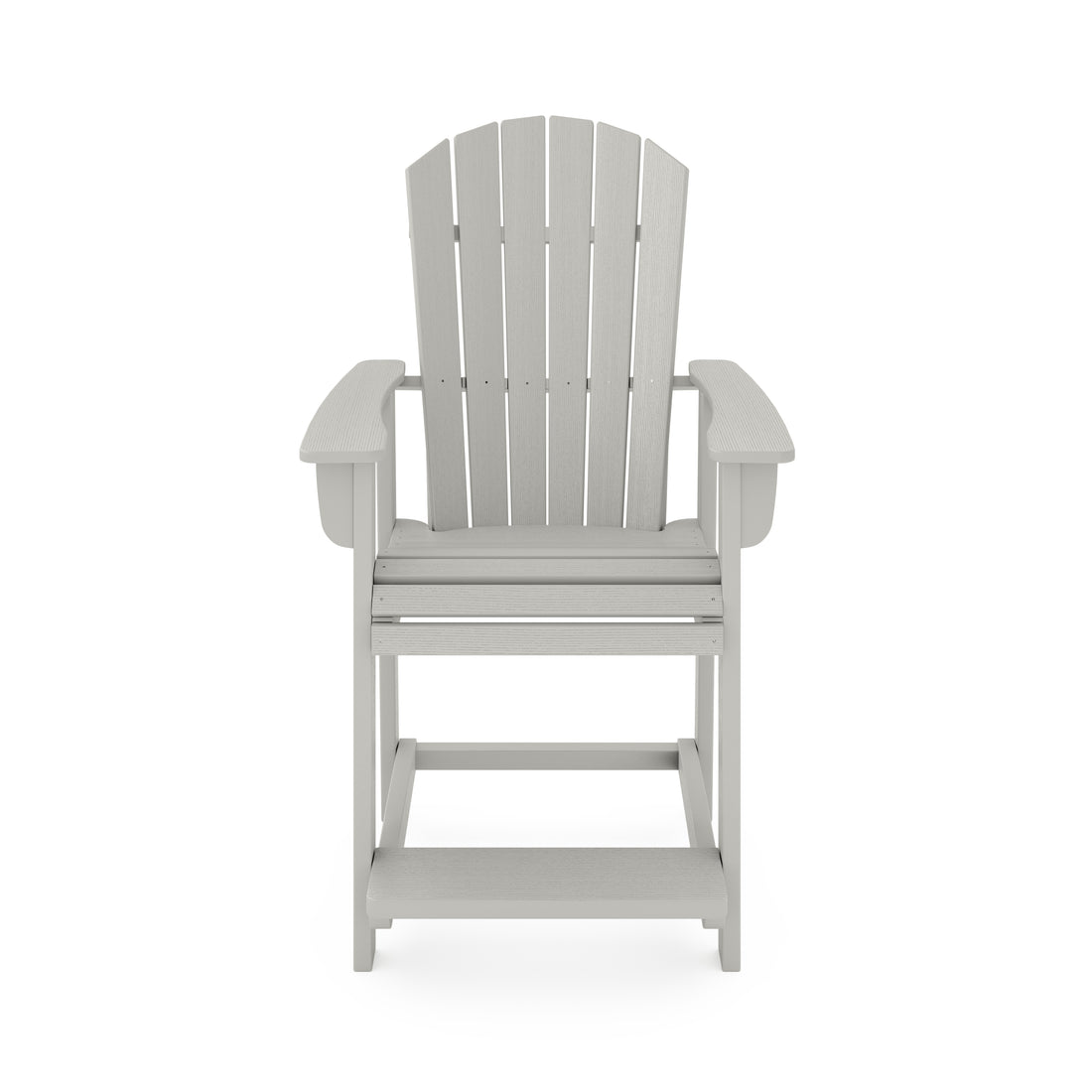 Dark Gray Adirondack Style Counter Chair Stylish Hdpe Poly Lumber For Dining, Patio, And Garden Comfort No Dining Set Dark Gray Weather Resistant Frame American Traditional Hdpe Hdpe