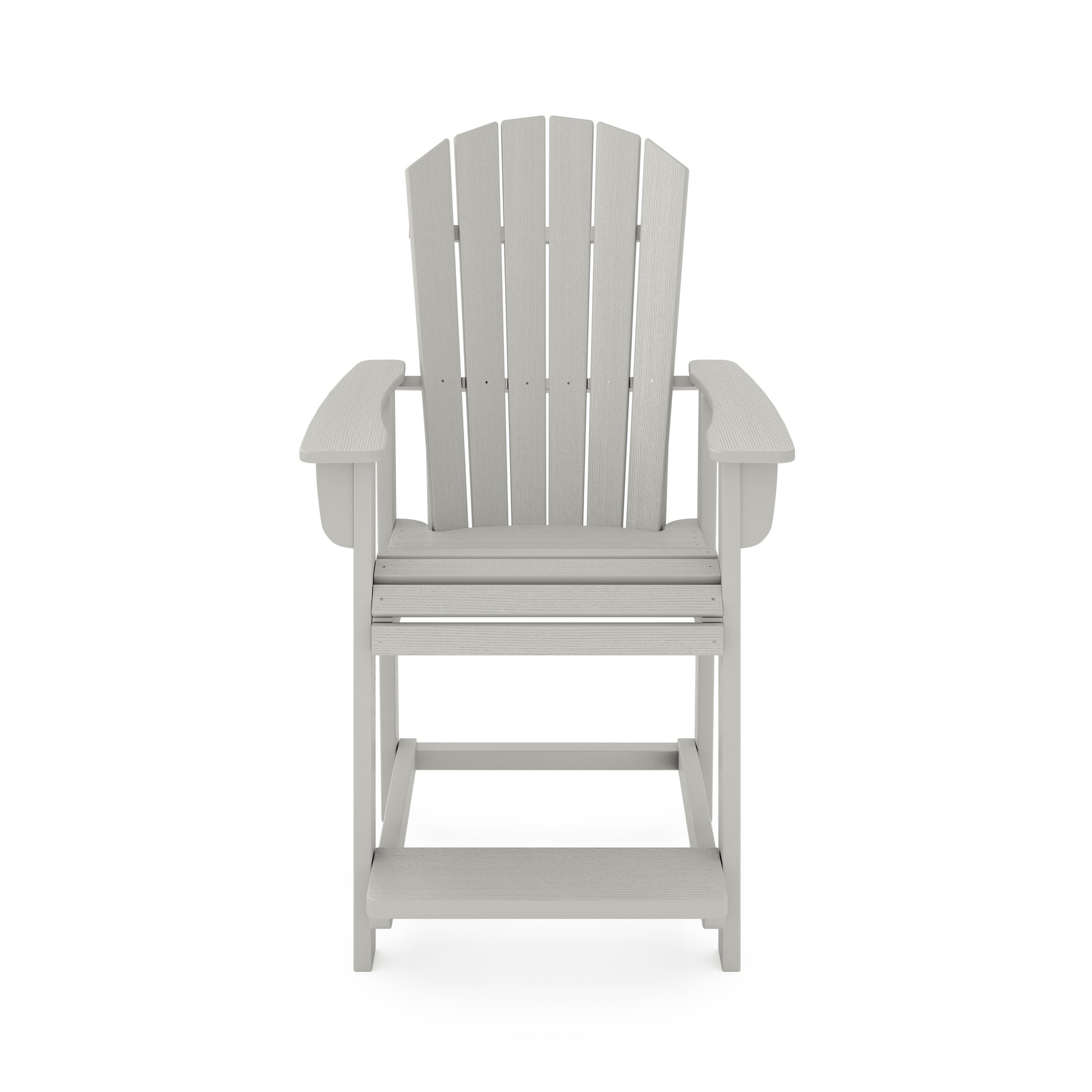 Dark Gray Adirondack Style Counter Chair Stylish Hdpe Poly Lumber For Dining, Patio, And Garden Comfort No Dining Set Dark Gray Weather Resistant Frame American Traditional Hdpe Hdpe