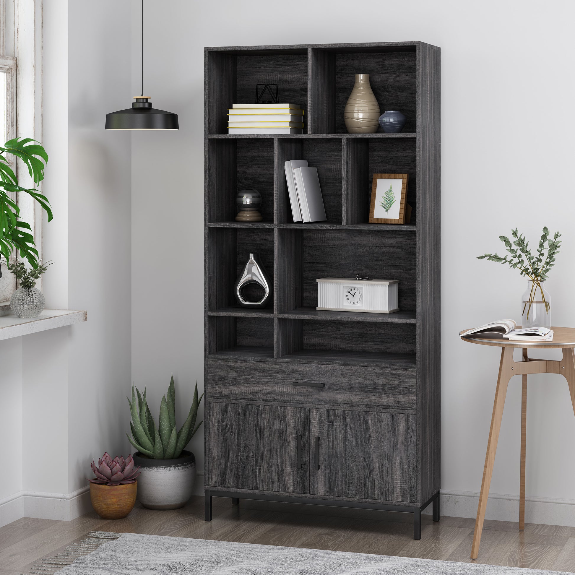 Cube Unit Bookcase Oak Mdf