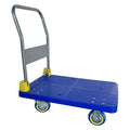 Foldable Platform Push Hand Truck Cart, 1320 Lbs. Weight Capacity Blue Metal