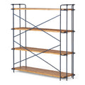 Yorktown 4 Shelf Bookcase Natural Metal & Wood