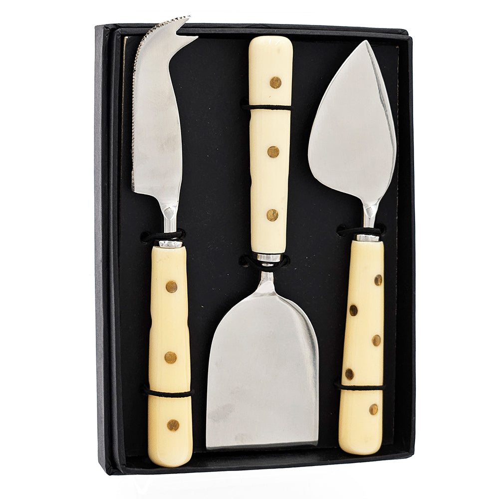 S 3 Cheese Servers In Box Multicolor Steel