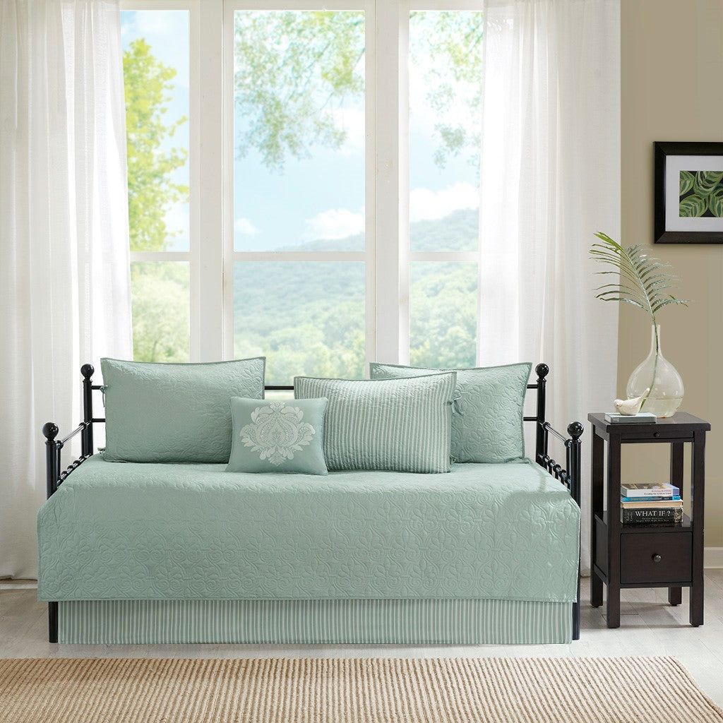 6 Piece Reversible Daybed Cover Set Seafoam Daybed Seafoam Cotton