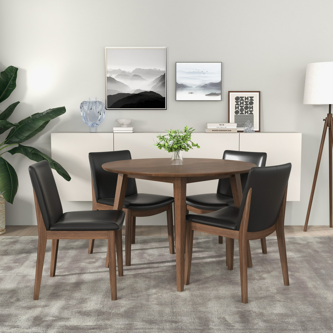 Paloma Dining Table Walnut Walnut Brown Seats 4 Brown Dining Room Oval Solid Wood