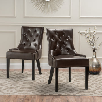 Cheney Dining Chair Kd - Brown Wood