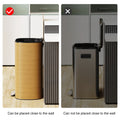 13 Gallon 50L Kitchen Foot Pedal Operated Soft Close Trash Can Stainless Steel Ellipse Bustbin Wood Wood Steel