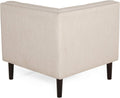 Sectional Lhf Sofa Beige Fabric