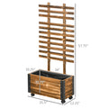 Outsunny Raised Garden Bed With Trellis, 58