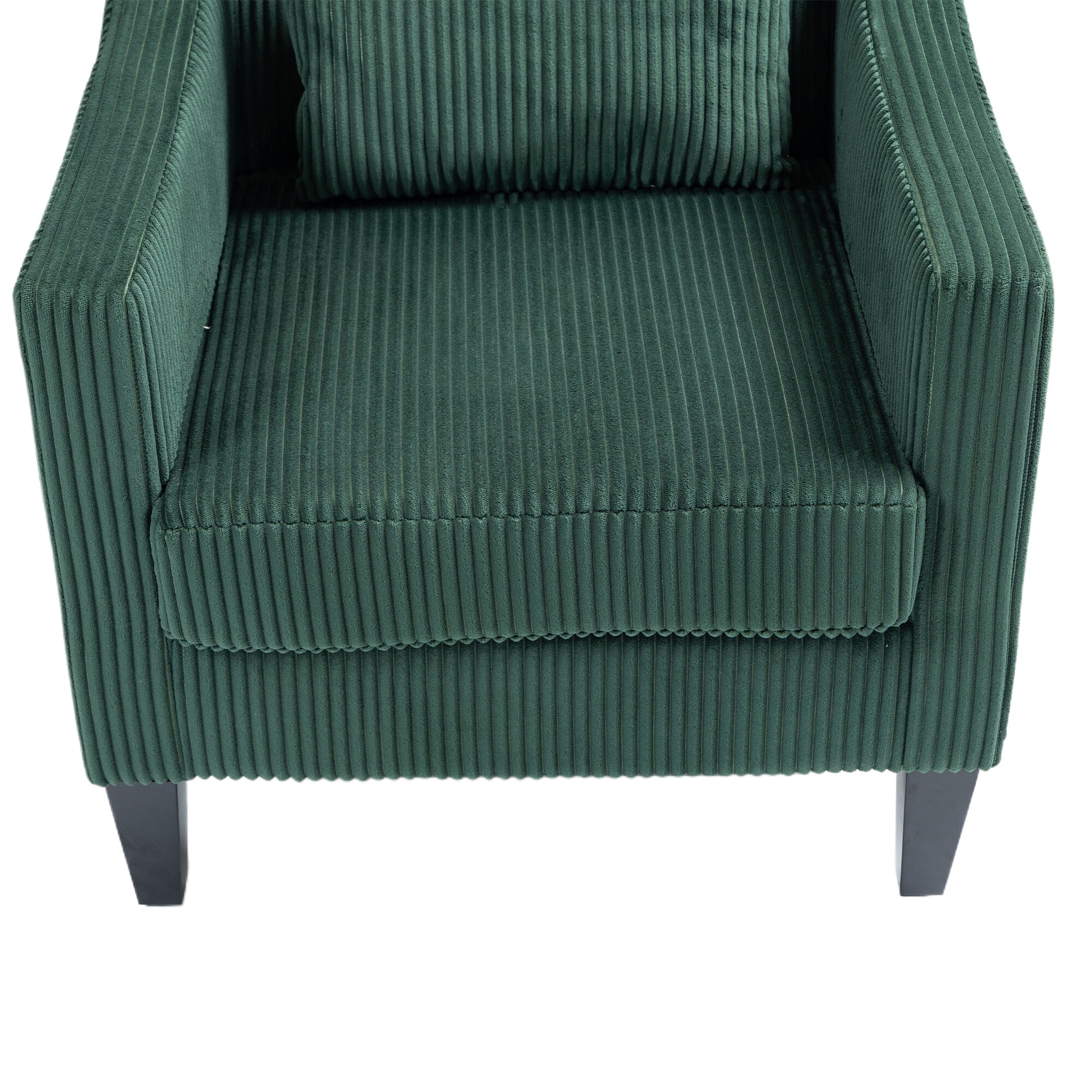 Coolmore Modern Accent Chair,Upholstered Armchair With Scooped Arms For Bedroom,Apartment,Studio,Office,Waiting Room Emerald Corduroy Emerald Foam Corduroy