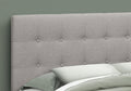 Bed, Headboard Only, Queen Size, Bedroom, Upholstered, Grey Linen Look, Transitional Grey Foam Solid Wood Mdf