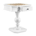 White Game Table With 2 Drawer White White Traditional Wood