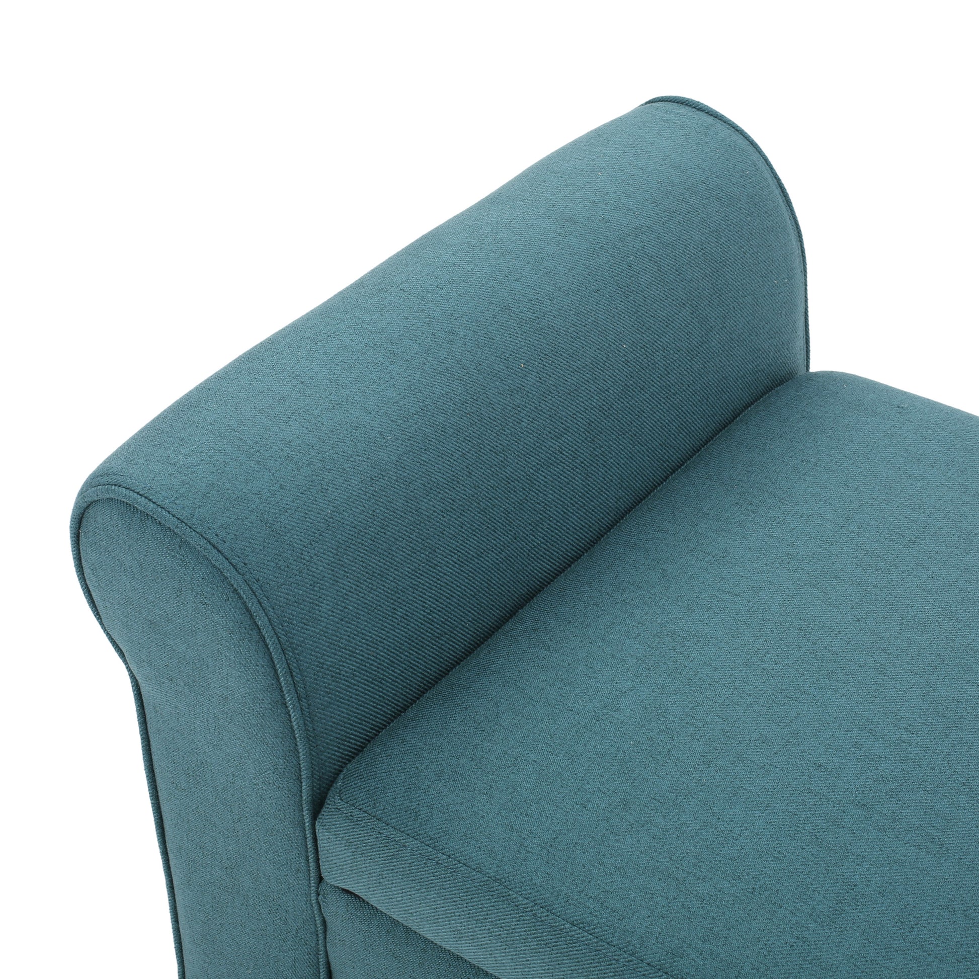 Hayes Armed Storage Bench Teal Fabric