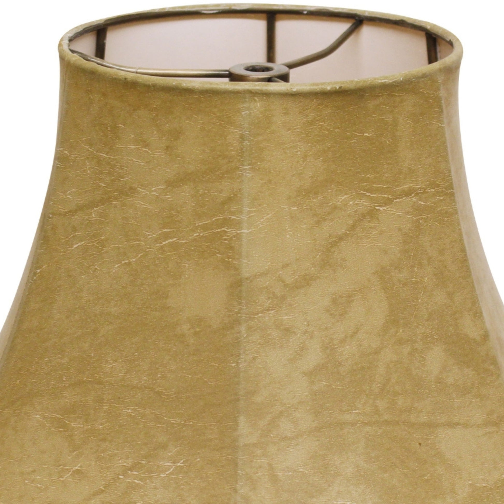 Slant Transitional Bell Faux Leather Softback Lampshade With Washer Fitter, 04 Faux Animal Hide Multicolor Parchment