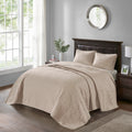 Reversible Quilt Set Khaki King Cal King Khaki Cotton