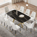 Large Modern Minimalist Rectangular Dining Table With 0.39 