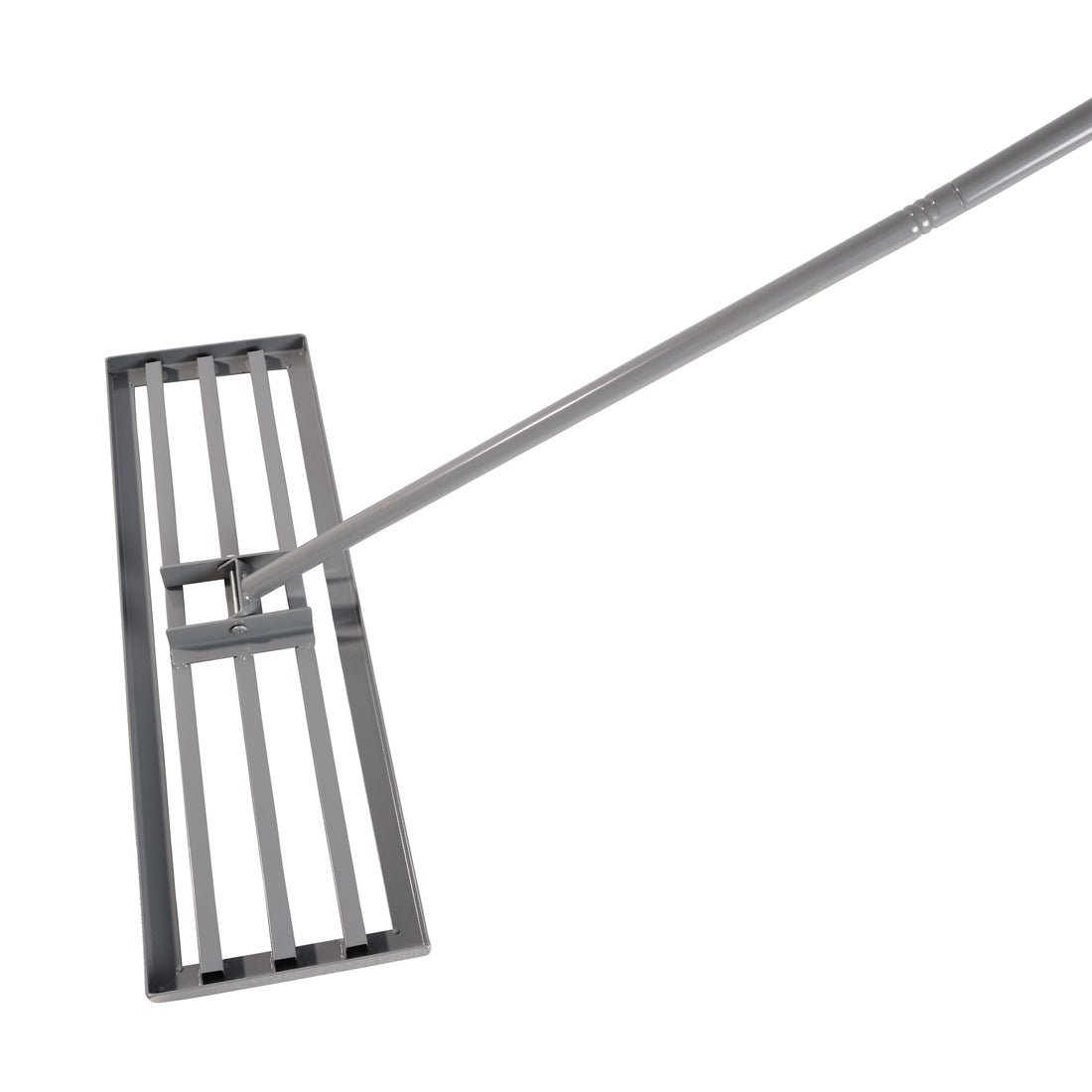 Garden Backyard Farmland Golf Course Compost Sand Leveling With 79.5 Long Handle Heavy Duty Tool Lawn Leveling Rake Grey Iron