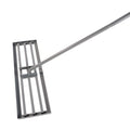 Garden Backyard Farmland Golf Course Compost Sand Leveling With 79.5 Long Handle Heavy Duty Tool Lawn Leveling Rake Grey Iron