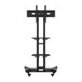 Fanco Universal Swivel Tv Stand For 32 80 Inch Tvs, Height Adjustable Table Top Tv Stand Mount With Tilt, Max Vesa 600X400Mm Black Black Primary Living Space 70 79 Inches Iron