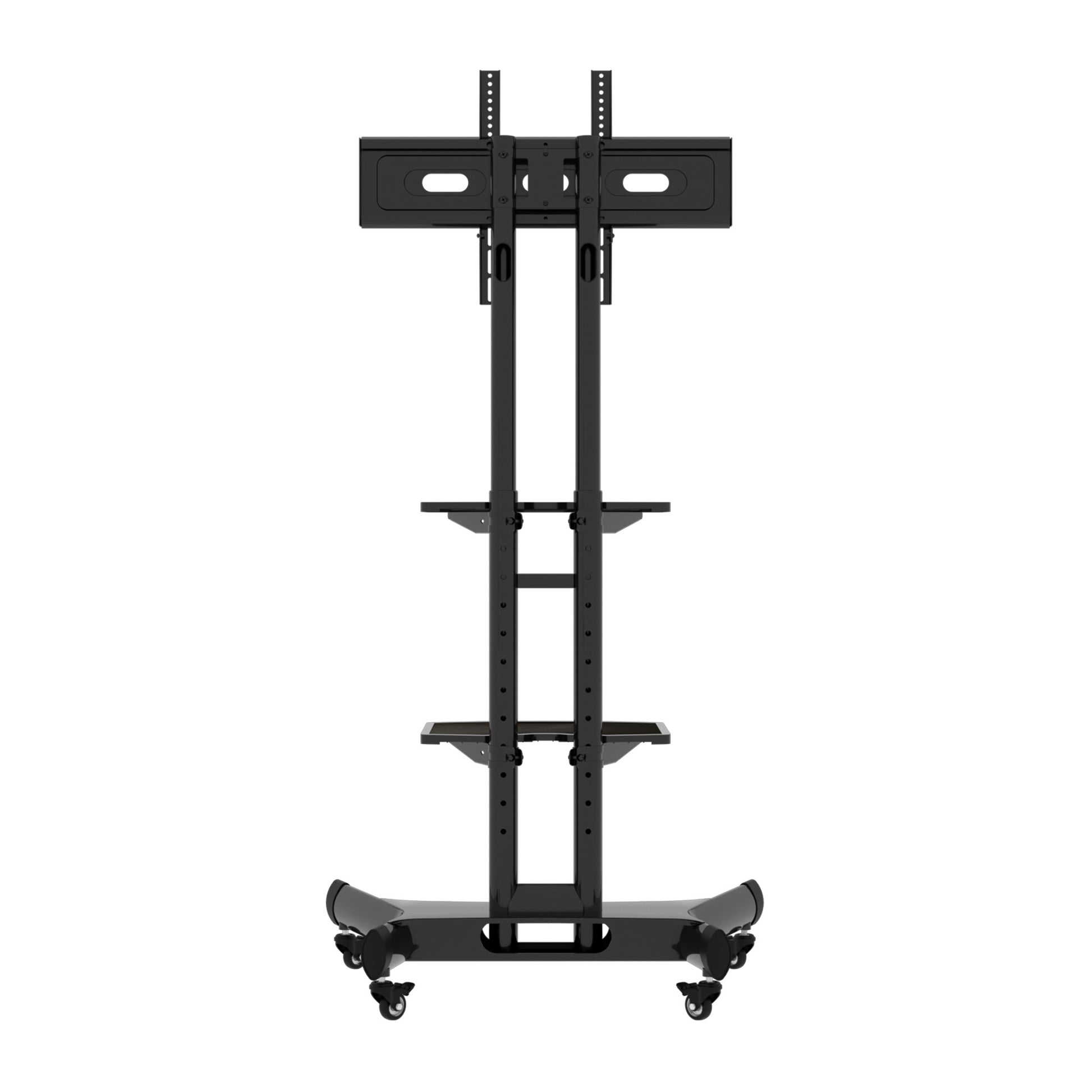 Fanco Universal Swivel Tv Stand For 32 80 Inch Tvs, Height Adjustable Table Top Tv Stand Mount With Tilt, Max Vesa 600X400Mm Black Black Primary Living Space 70 79 Inches Iron