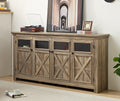 Farmhouse Sideboard Buffet Cabinet With Storage With 4 Doors, Kitchen Storage Cabinet, Coffee Bar Cabinet With Adjustable Shelf For Kitchen, Living Room, L68.35''*W15.35