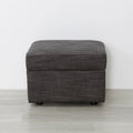 Soho Ottoman In Dark Grey Dark Grey Fabric