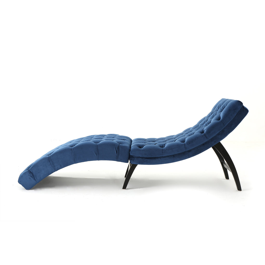 Chaise Lounge Antique Navy Blue Altay Velvet