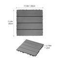 Plastic Composite Deck Tiles Set Of 35Pcs, Composite Decking Resist Rust, Water, Weather, Indoor&Outdoor, Easy To Diy & Maintain, Ideal For Patios, Balconies, Rooftops, Decks, 12X12In Dark Grey Dark Grey Modern Plastic Plastic