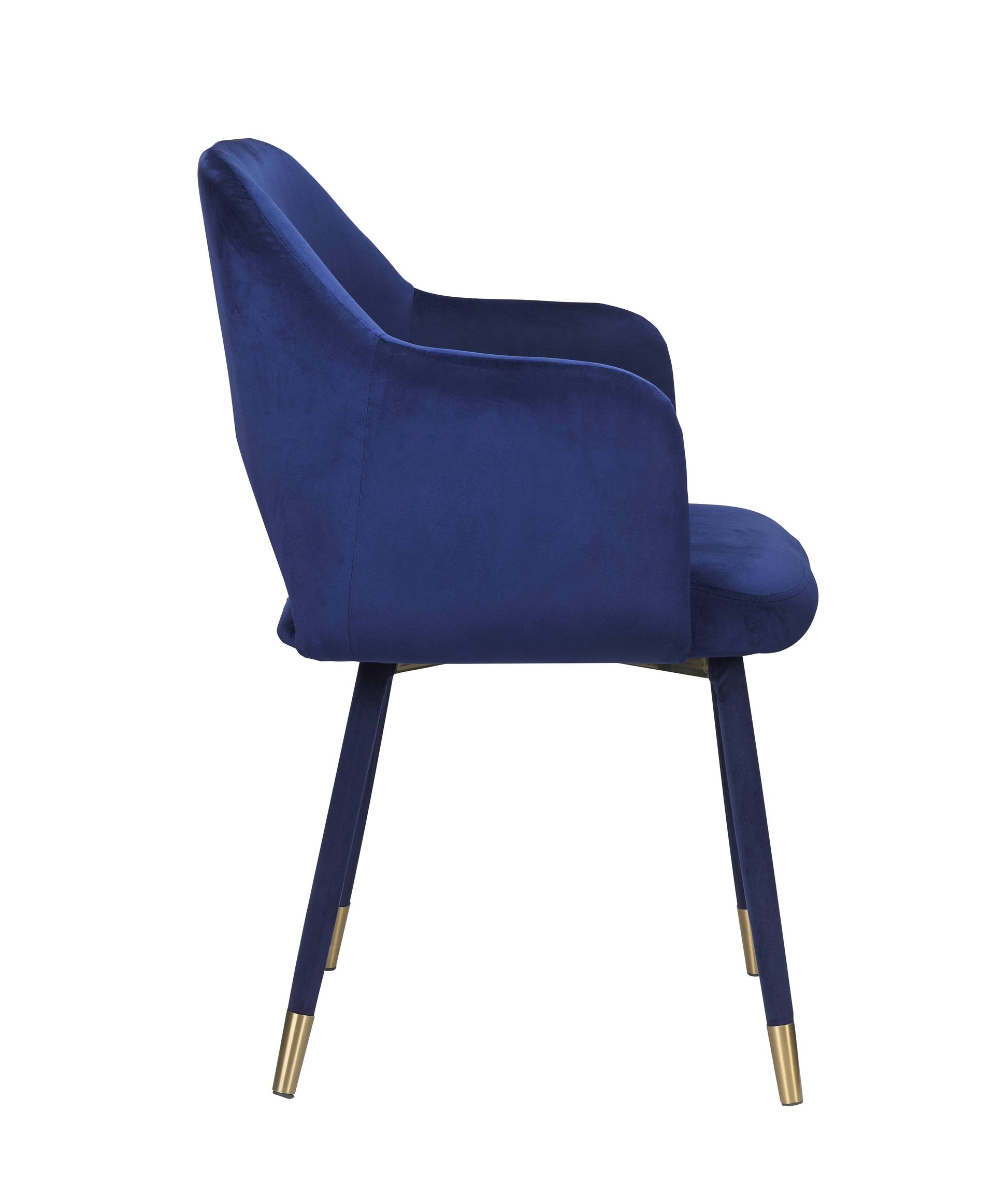 Ocean Blue And Gold Accent Chair With Metal Spindle Leg Blue Gold Primary Living Space Contemporary Wood Fabric