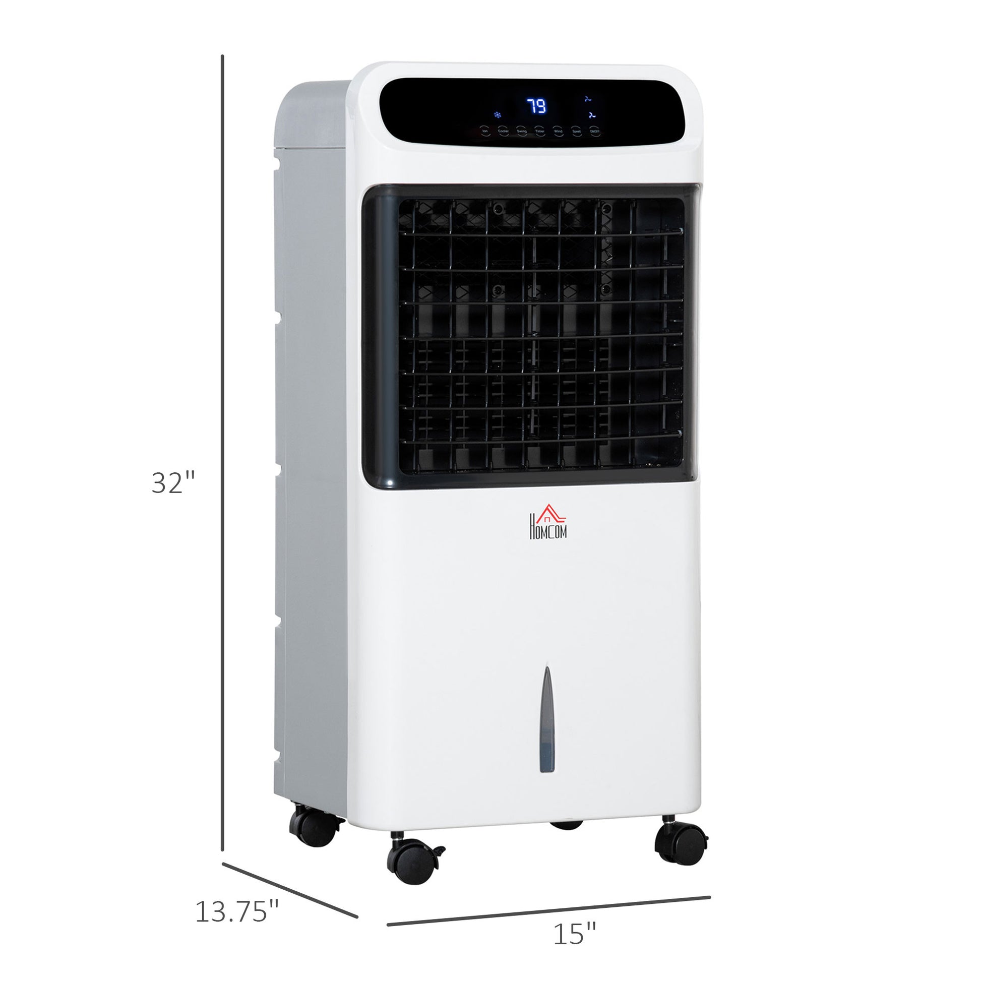 Homcom 32" Mobile Evaporative Air Cooler, 3 In 1