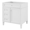 30'' Bathroom Vanity Without Top Sink, Modern Bathroom Storage Cabinet With 2 Drawers And A Tip Out Drawer Not Include Basin White Bathroom Solid Wood Mdf