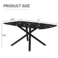 Large Modern Minimalist Rectangular Dining Table With 0.39 