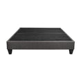 Modern Bedroom Furniture 14 In. Platform Mattress Foundation, Twin Xl Size Upholstered Bed Base, Dark Gray Box Spring Not Required Twin Xl Dark Gray Wood Bedroom Contemporary,Modern Bed Frame