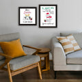 2 Piece Vignette Dear Santa, I Can Explain Black Framed Wall Art For Living Room, Bedroom Wall Art Print For Home Decor By Deb Strain Multicolor Wood Paper