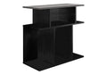 Accent Table, Side, End, Nightstand, Lamp, Living Room, Bedroom, Black And Grey Laminate, Contemporary, Modern Black Particle Board